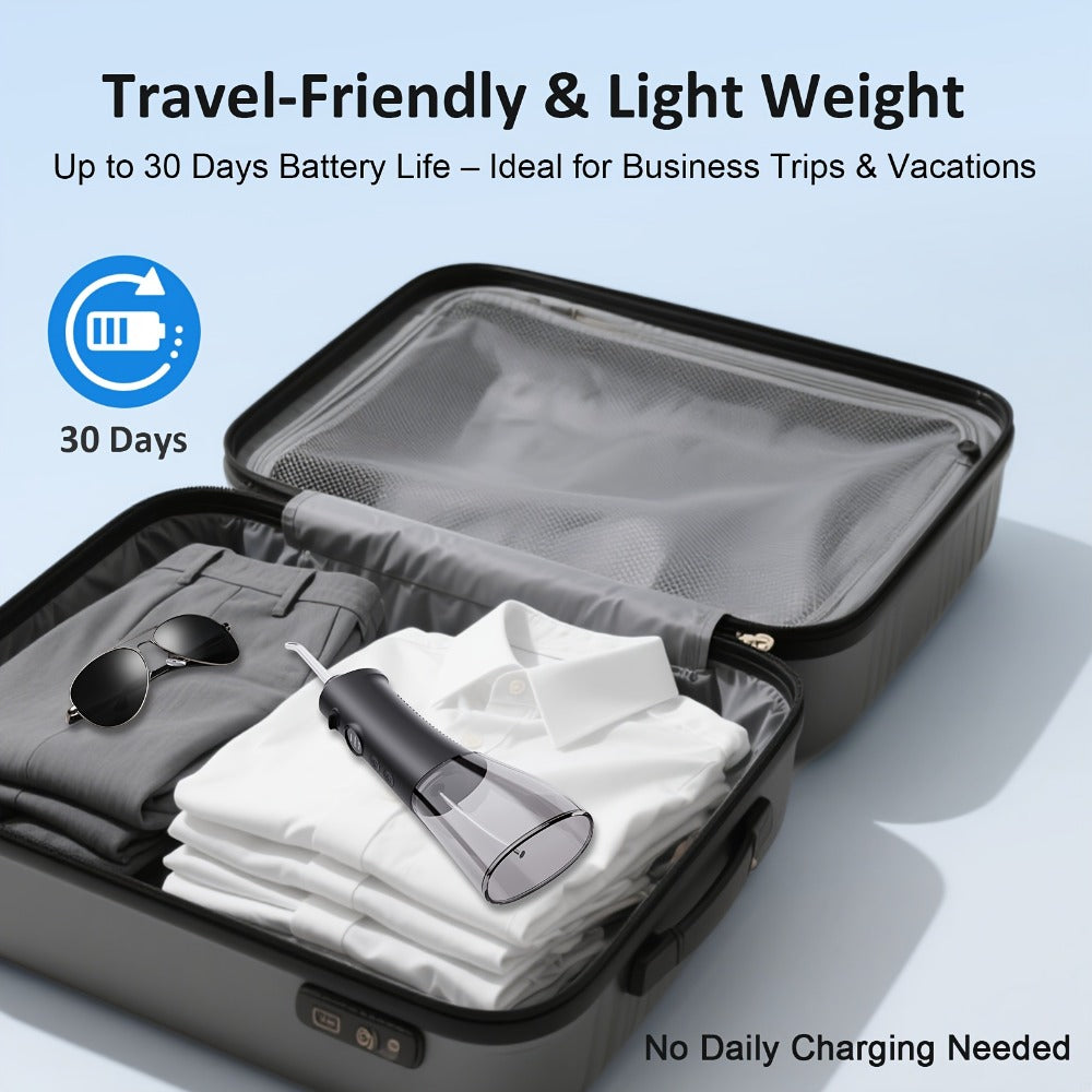 Water Flosser Cordless, Rechargeable Electric Dental Cleaner, Portable for Home & Travel Use