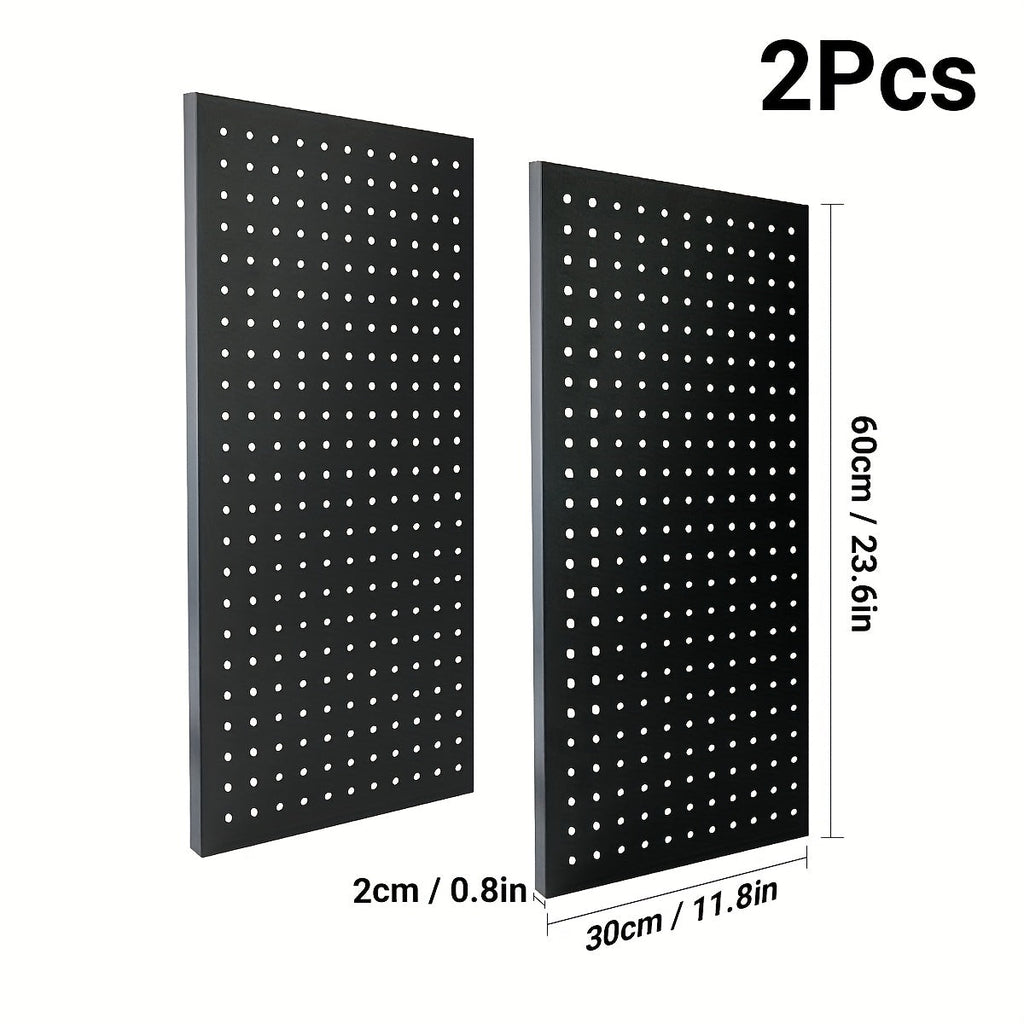 Pegboard Wall Panels in Heavy-Duty Steel, Two or Four-Pack Wall-Mounted Tool Organization for Garage Workshops