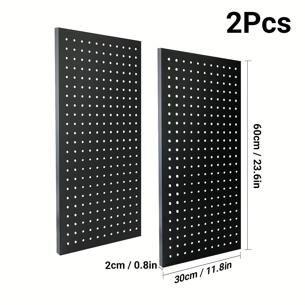 Pegboard Wall Panels in Heavy-Duty Steel, Two or Four-Pack Wall-Mounted Tool Organization for Garage Workshops