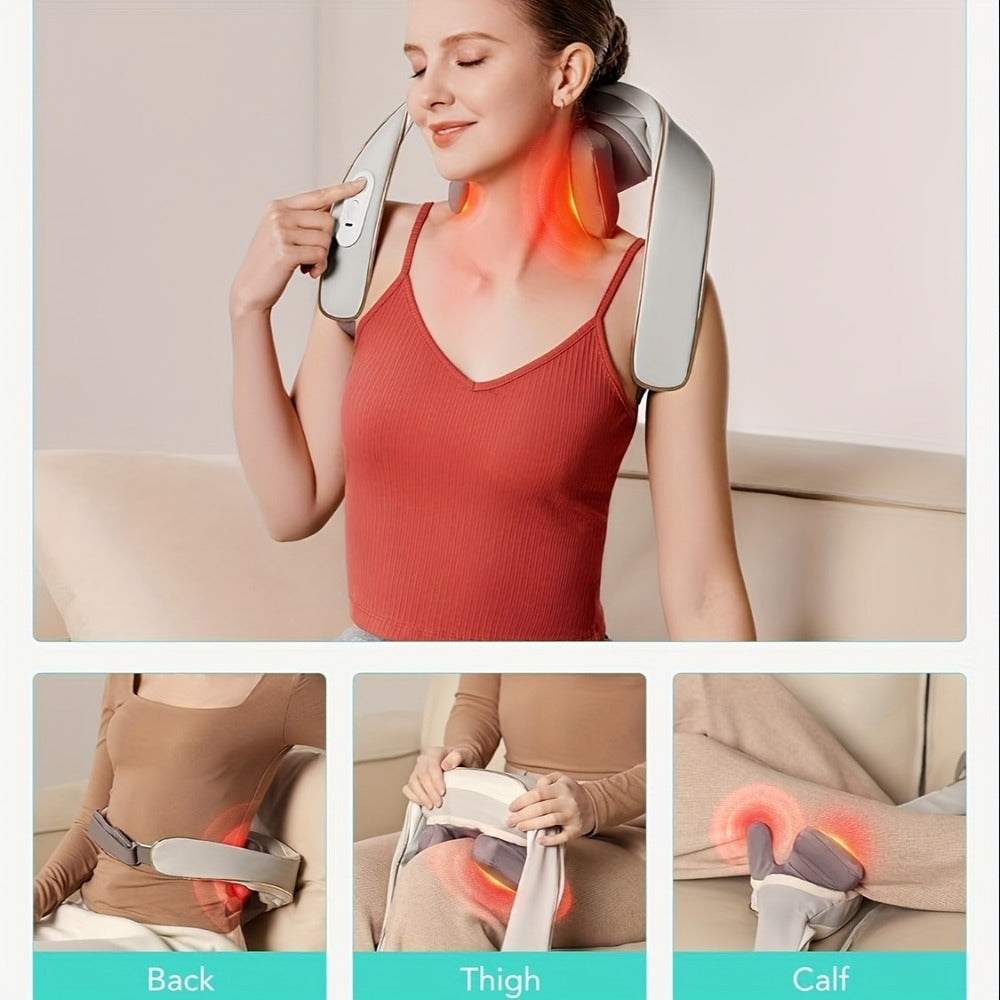 Neck Massager in a Cordless 6D Shiatsu Design for Neck and Shoulder with 9 Modes