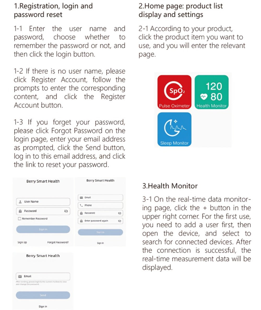 Pulse Oximeter, Real-Time Heart Rate & SpO2 Tracking via Bluetooth App, Compact Digital Oxygen Meter