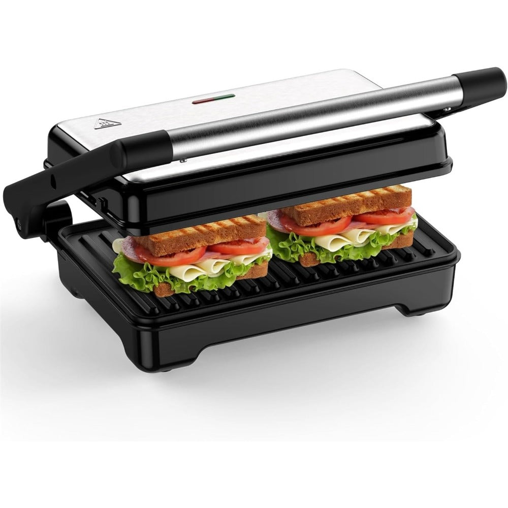 Sandwich Maker with Indicator Lights for Sandwiches Steaks Waffles
