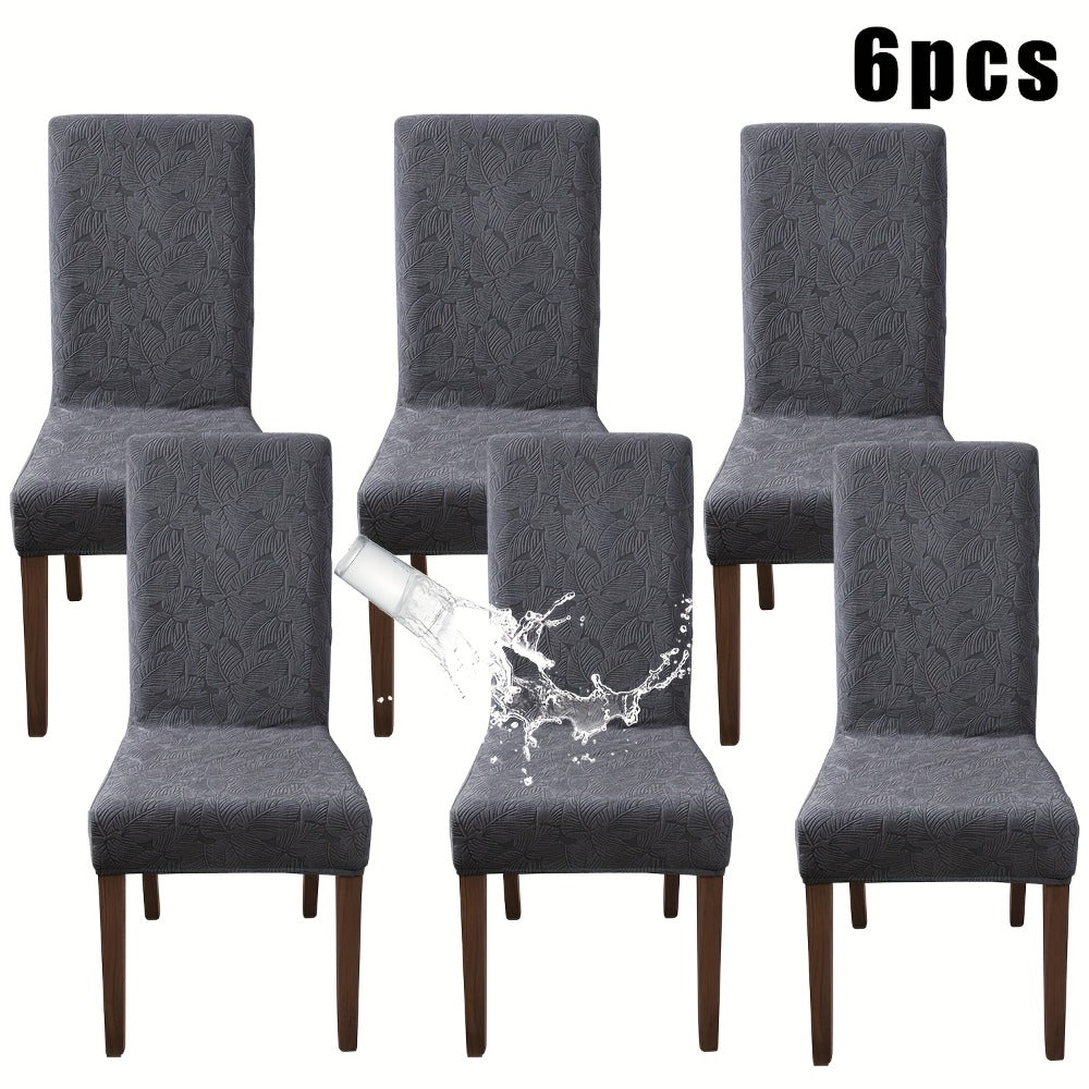Chair Covers, Plant Print Slipcovers for Dining Room Kitchen Chairs, Elastic Parsons Chair Protector