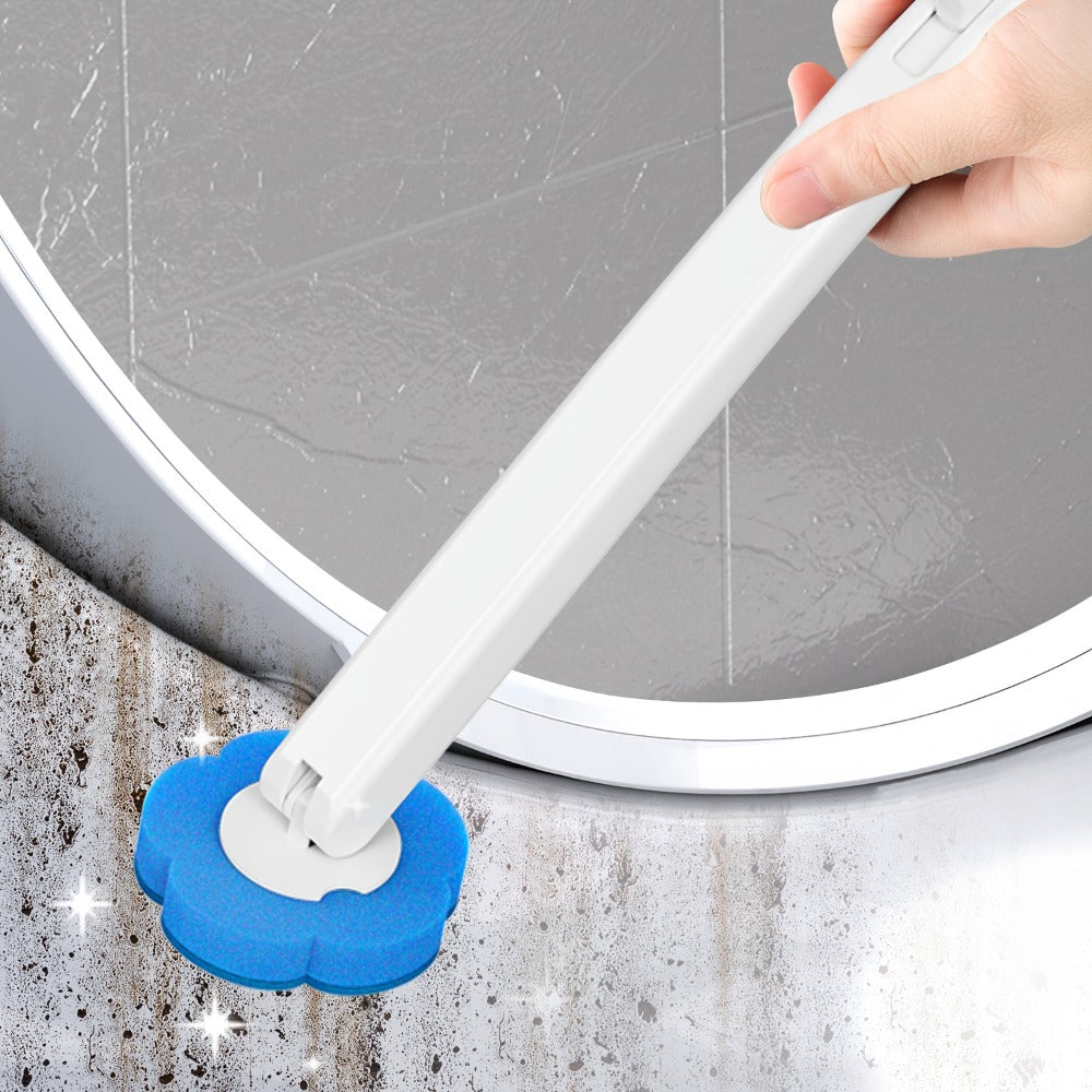 Disposable Toilet Brush with Bracket and Replaceable Heads for Home and Bathroom
