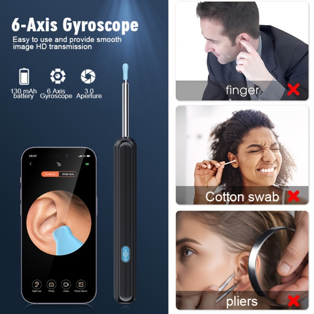 Ear Wax Removal Tool Camera (1080P Wi-Fi) for Safe Ear Care at Home