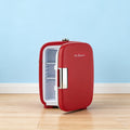 Mini Car Refrigerator, 4 Liter Compact Cooler & Warmer with 120V AC & 12V DC – Portable Mini Fridge for Car, Travel, Outdoor, Bedroom and Home Use, Available in Red and White