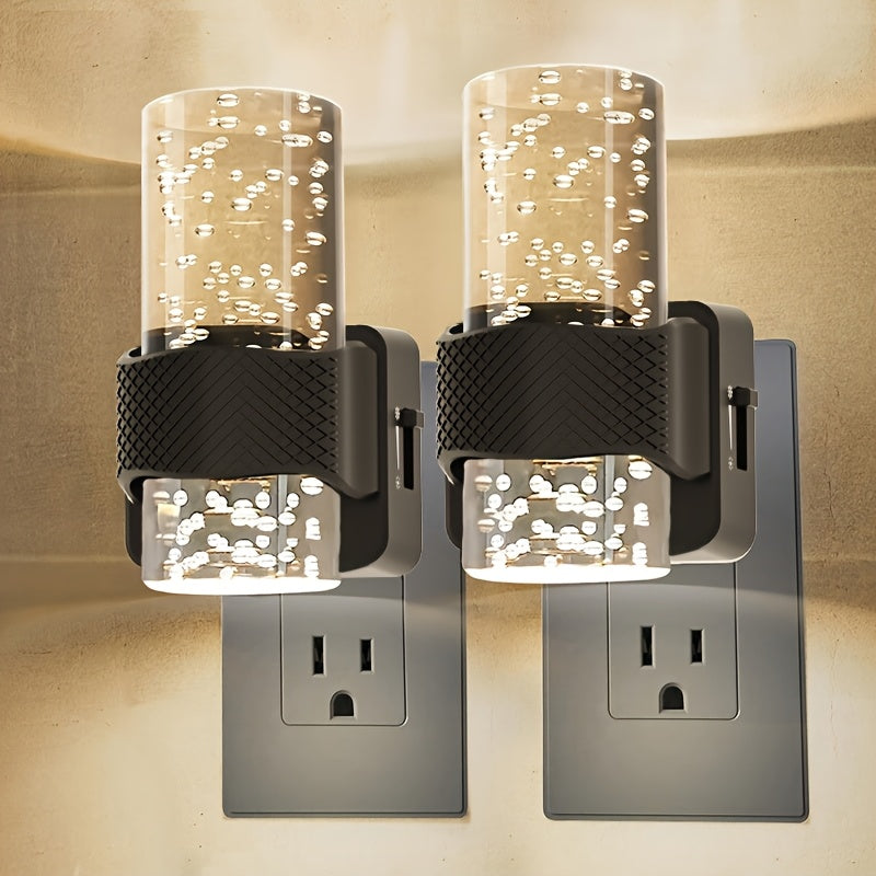 LED Dimmable 3000K Warm Light & Auto Sensor, 2 Pack for Hallway Bedroom, Adjustable / Dimmable, Plug In Night Light