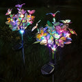 Solar Butterfly Garden Stake Lights Outdoor Waterproof IP65 – 2pcs Colorful LED Solar Powered Lawn Insert Lights for Garden, Courtyard & Patio | Christmas Holiday Yard Decoration Ground Lights