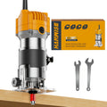 Wood Router Edge Trimmer 800W 6.1Amp Compact Hand Router Tool 35000RPM with Variable Speed, 1/4" Collet, Router Bit Set for Woodworking Slotting Carving Edge Treatment DIY Projects