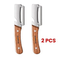 Fruit Peeling Knife Set 2pcs – Heavy Duty Stainless Steel Pineapple Eye Remover & Sugar Cane Rind Cutter, Multi-Purpose Kitchen Prep Tool for Home Canning, Fruit Platters & Gift Baskets