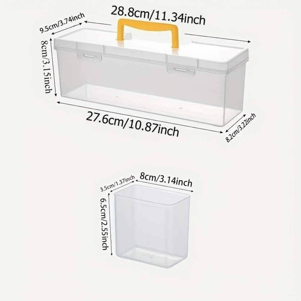 Organizer Box Set with Multi-Compartment Hardware Organizer for Screws
