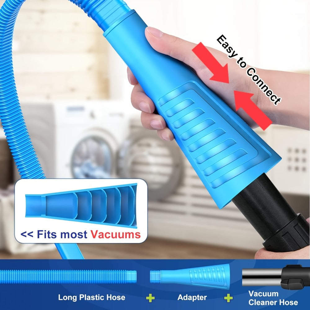 Dryer Vent Cleaner Kit Replacement Parts in a Flexible Design for Home Laundry (2pcs Vacuum Hose Attachment and Lint Trap Brush)