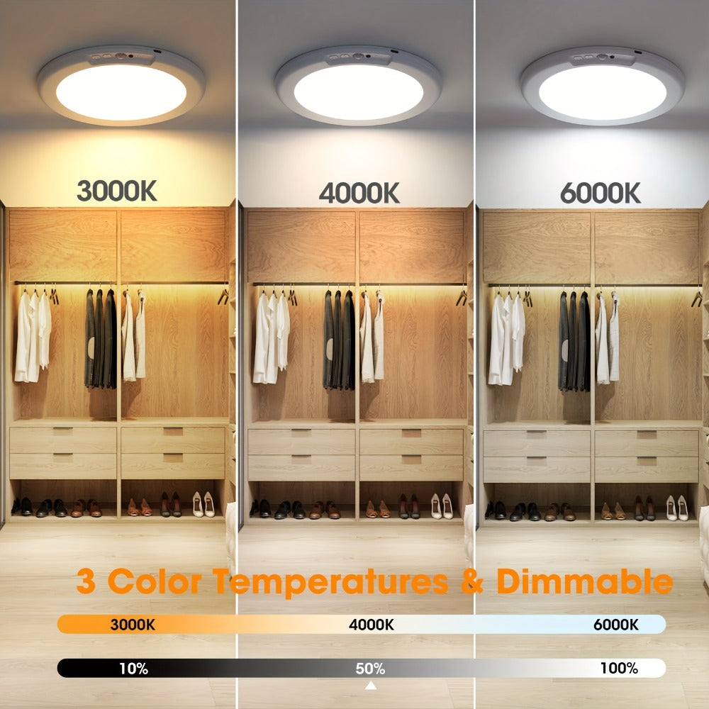 Rechargeable Ceiling Light with Remote Control and Motion Sensor