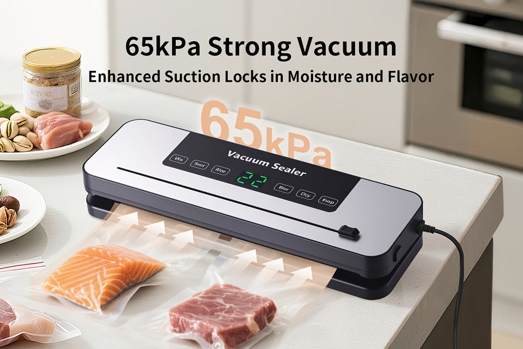 Vacuum Sealer Machine with Bags Cutter and Hose for Dry and Moist Foods