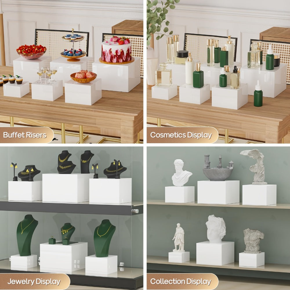 Dessert Display: Acrylic Buffet Risers Display Stand for Party Catering and Jewelry