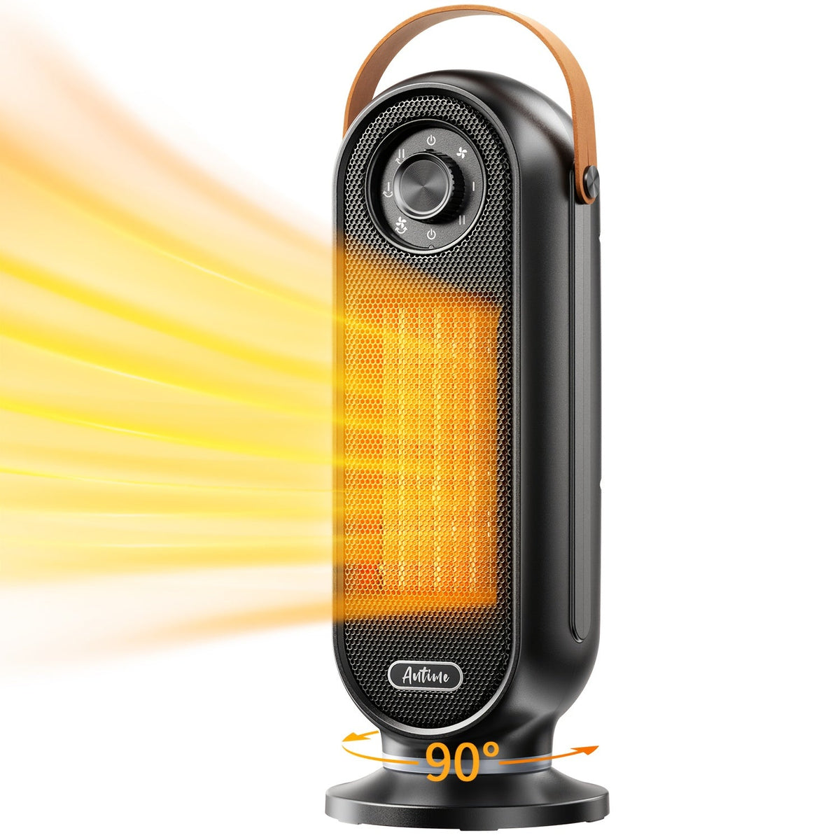 Space Heater 1500W with Remote Control & Digital Display – Portable Electric Heater for Indoor Use, 90° Oscillation, Overheat Protection, Ultra-Quiet Room Heater for Bedroom, Office & Home