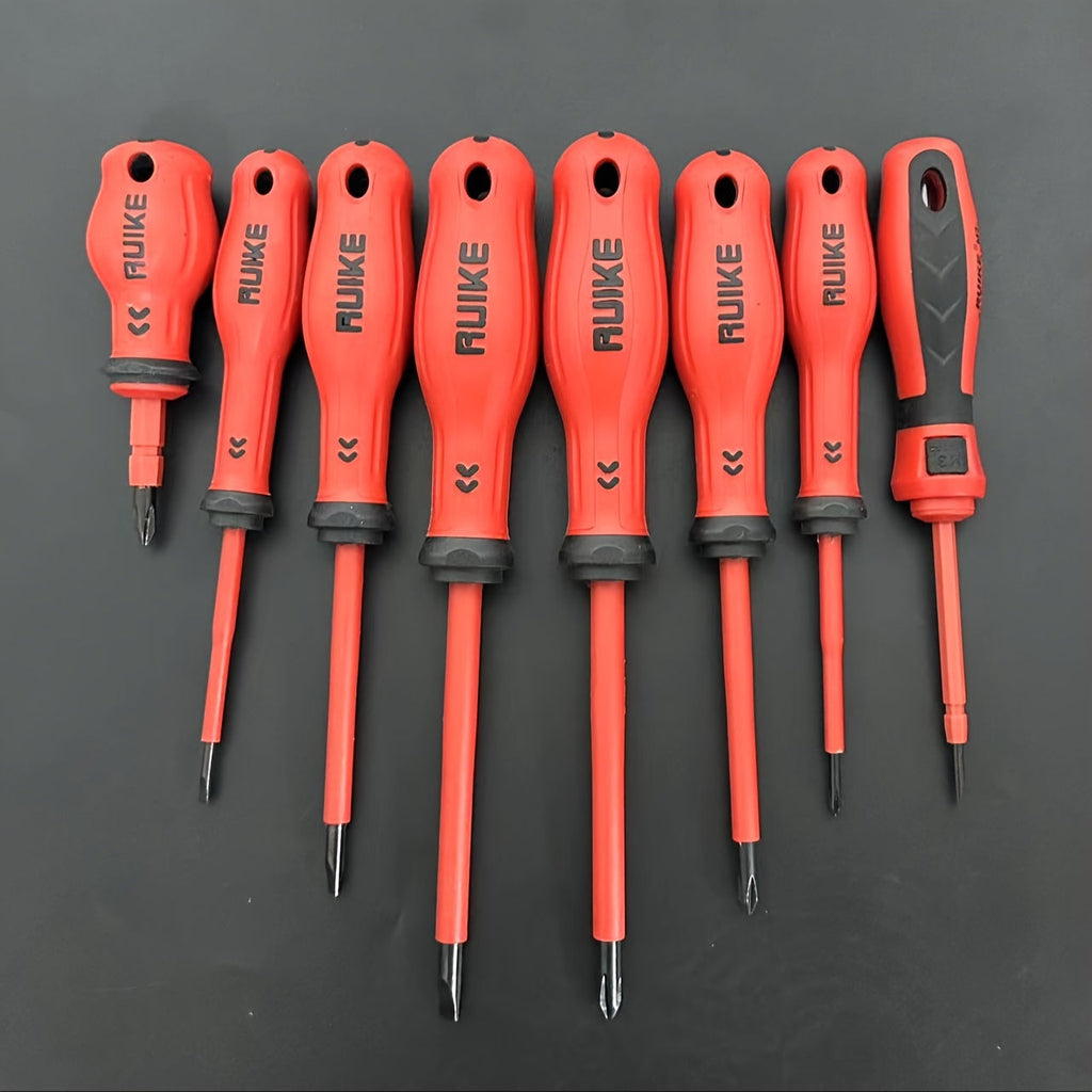 Magnetic Screwdriver Set with 4 Slotted and 4 Phillips Non-Slip Handle Precision Screwdrivers for Electronics