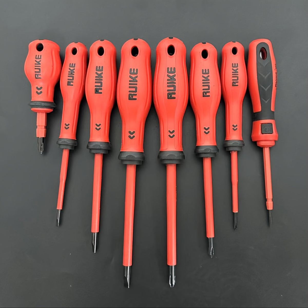 Magnetic Screwdriver Set with 4 Slotted and 4 Phillips Non-Slip Handle Precision Screwdrivers for Electronics