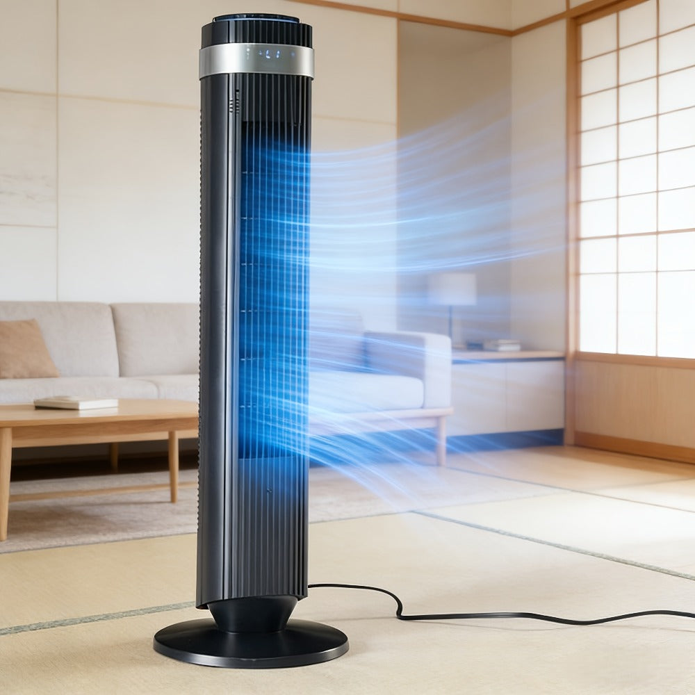Tower Fan with LED Display 4 Speed Settings and 12-Hour Timer
