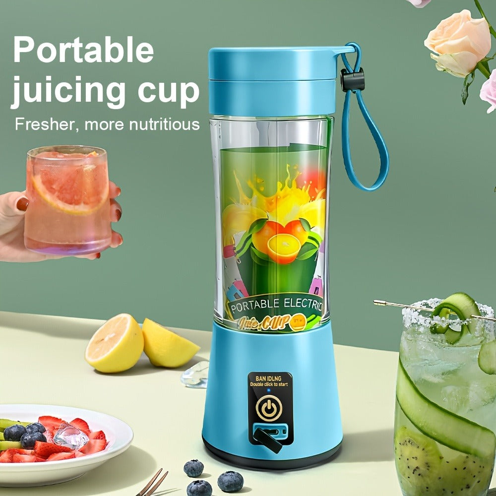 Blender Cup with USB Rechargeable 380ML and 6 Blades for Smoothies