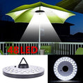 Patio Umbrella Light Battery Powered 48 LED – 3 Brightness Modes Portable Outdoor Camping Light with Hook | 30-Hour Runtime for Patio, Garden, Beach, Tent & BBQ | Emergency Lantern Pole Light Gray