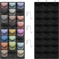 Hat Organizer, Baseball Cap Rack, Large Clear Pockets and 3 Hooks for Hat Storage Protection and Display in Closet
