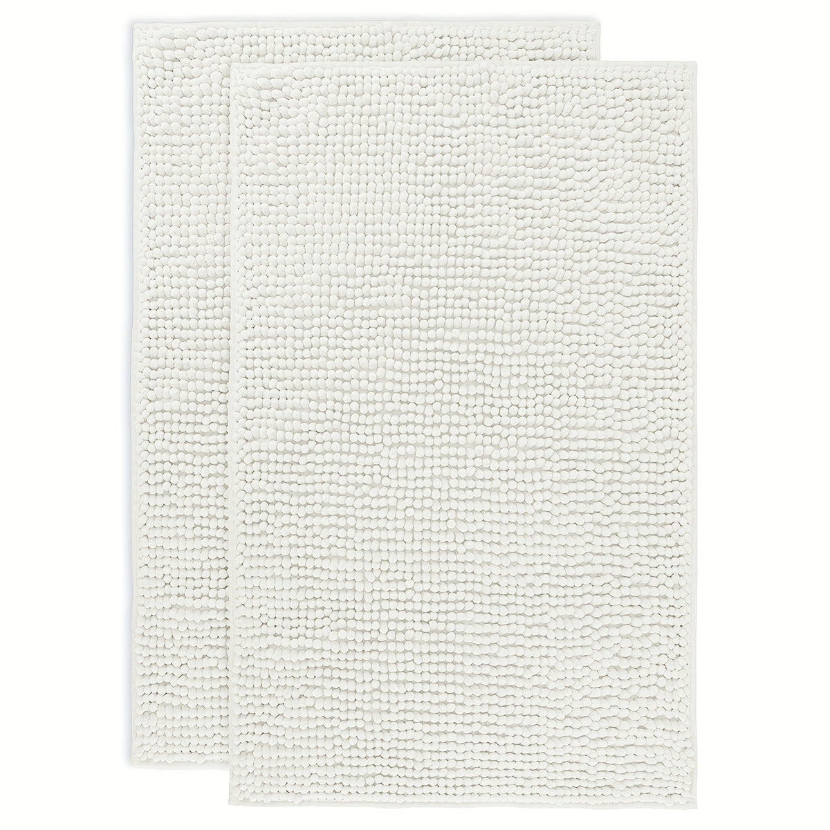 Chenille Bath Rug Extra Thick Soft Absorbent Non-Slip Bathroom Mat Machine Washable, Multiple Sizes & Colors
