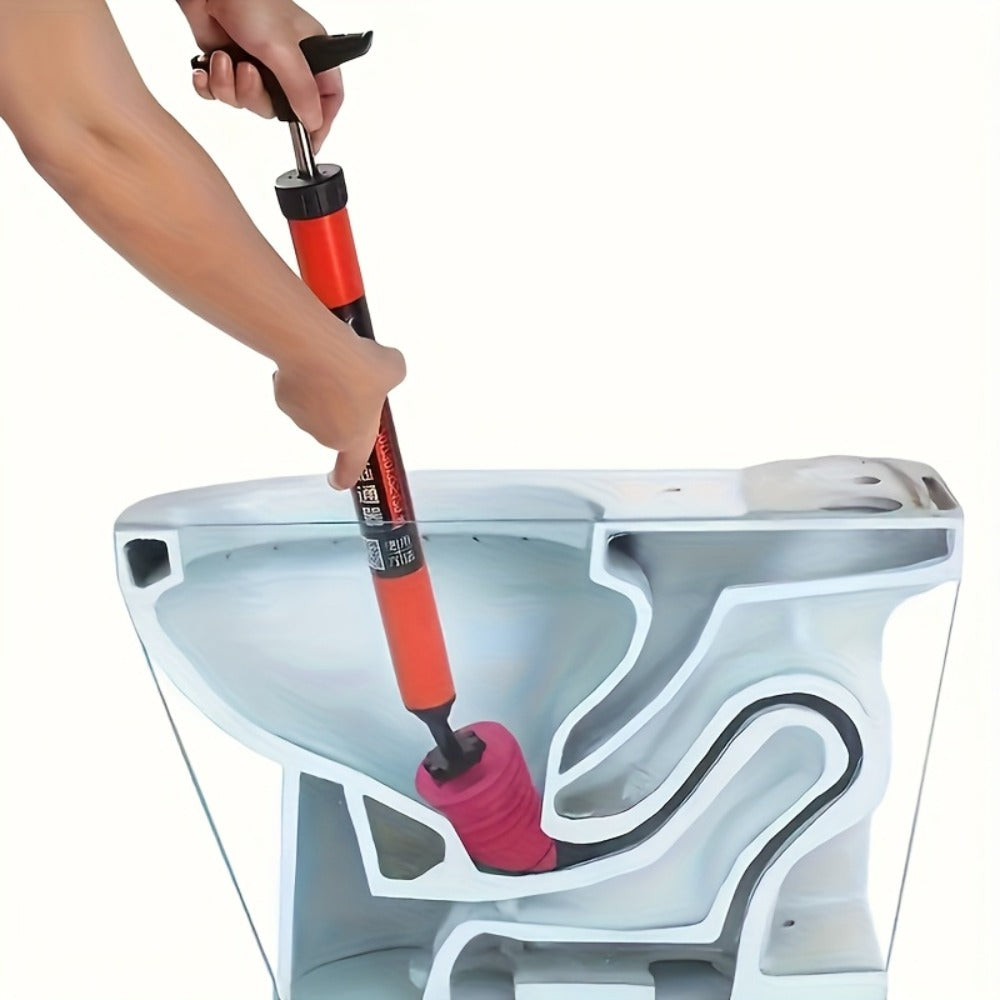 Toilet Plunger, Heavy-Duty Air Pressure Drain Cleaner, Suction Cup Clog Remover for Toilet Sink Shower Bathtub