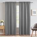 Blackout Curtains 80% Light Blocking – 2 Panels Thermal Insulated Linen Textured Rod Pocket Window Drapes for Bedroom, Living Room & Kitchen Privacy