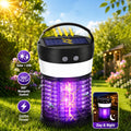 Solar Bug Zapper Electric 3-in-1 – 3000V UV 365nm Mosquito Killer Rechargeable Insect Fly Trap with White Light & Flashlight, 2100 Sq Ft Coverage for Indoor Outdoor Home Patio Backyard Camping – Black