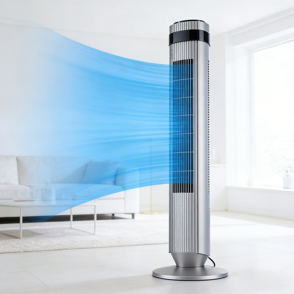Tower Fan with LED Display 4 Speed Settings and 12-Hour Timer