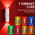 RGB Magnetic Night Light LED Ambient – Multi-Color Motion Sensor, No-Drill Magnetic Install, Long Battery Life for Living Room, Bedroom, Hallway, Stairs & Bar (1pc or 5-Pack)