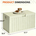 Outdoor Storage Box with Handles and Wheels for Pool Accessories