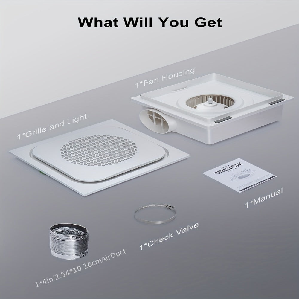 Bathroom Exhaust Fan Combo (150 CFM) in a Quiet Ventilation Design with 40W LED Night Light