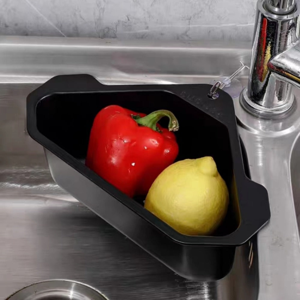 Kitchen Drain Strainer Basket 304 Stainless Steel Triangular Corner Sink Filter for Wash Basin