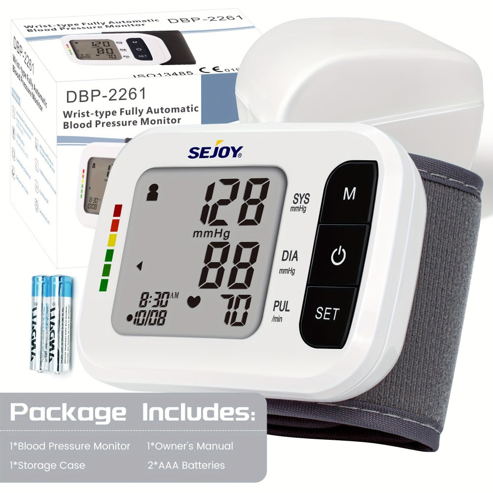 Wrist Blood Pressure Monitor, Portable & Accurate for Home Use & Travel (Blue / White / Black / Purple)