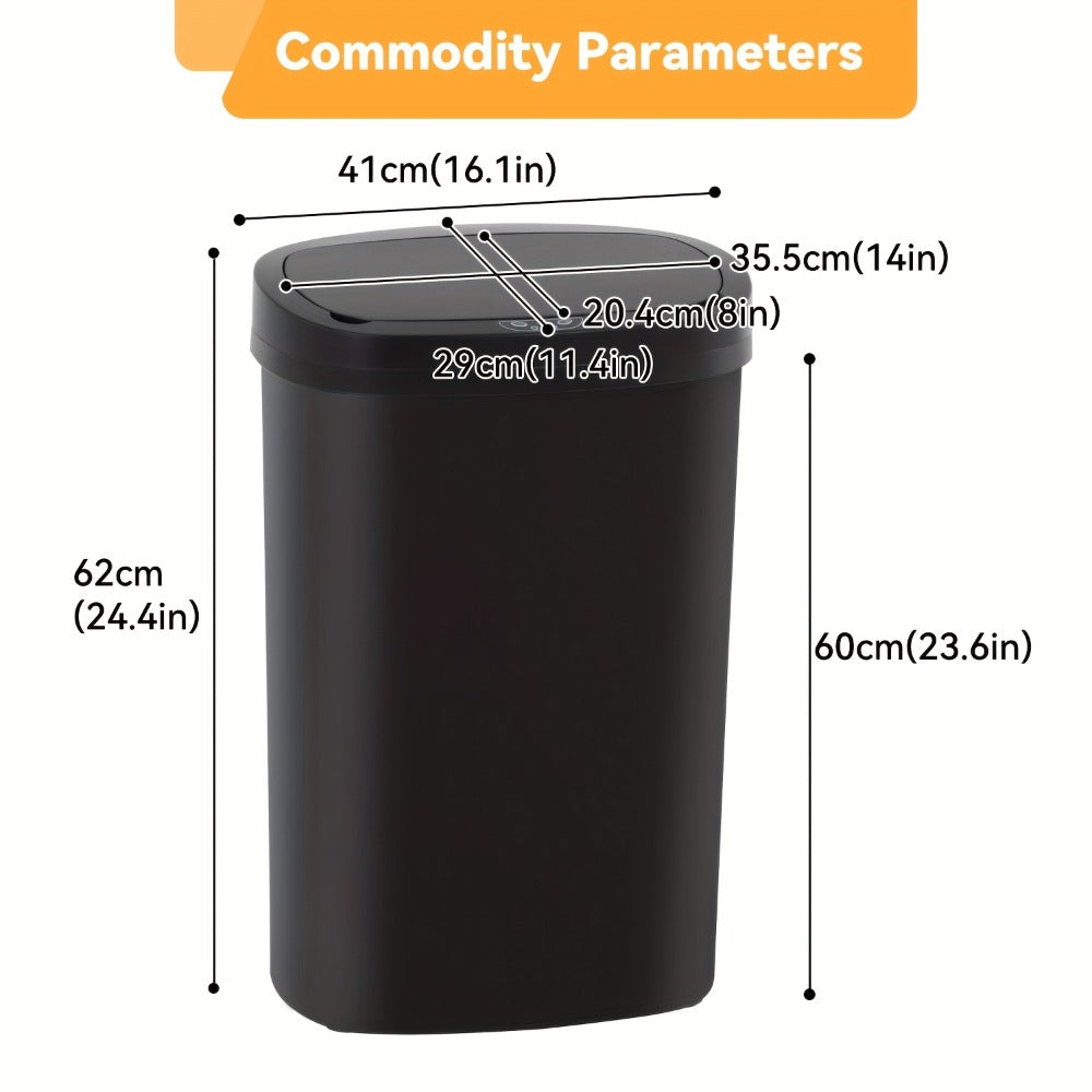 13 Gallon 50L Touchless Motion Sensor Trash Can for Kitchen and Home Office