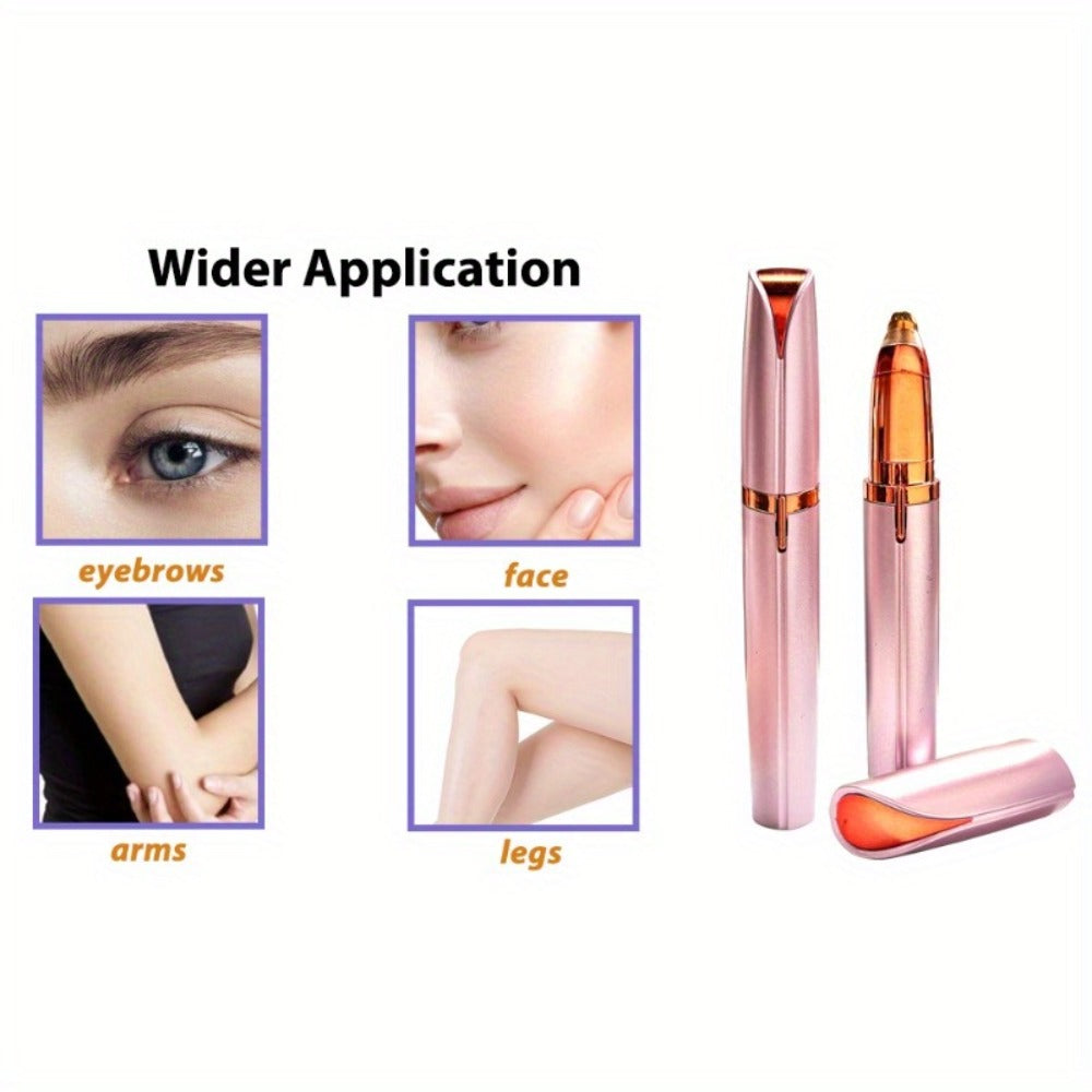 Eyebrow Trimmer: Electric for Women 2 Pack, USB Rechargeable Painless Precision Eyebrow Razor Pen