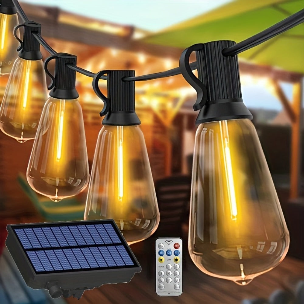 Solar String Lights in an Outdoor Design with Remote Control