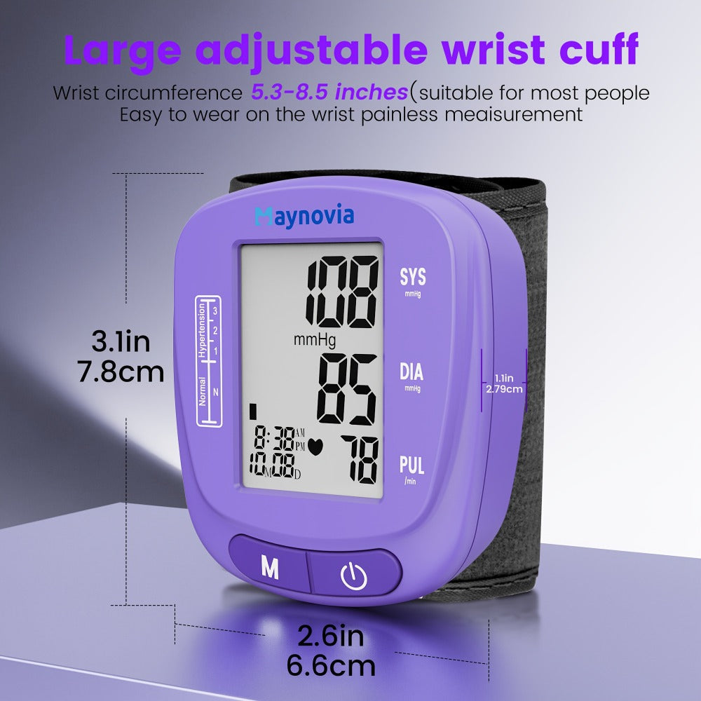 Blood Pressure Monitor, Oximeter Fingertip Digital BP Machine Home Use, Fully Automatic Hypertension Tracker