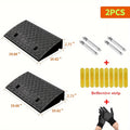 Curb Ramp 2-Pack Portable Heavy Duty Plastic Threshold Ramp Set – Lightweight, Non-Slip, for Low Floor Vehicles, Motorcycles, Wheelchairs, Driveway & Lane Loading – Multiple Height Options (1.18" / 2.75")