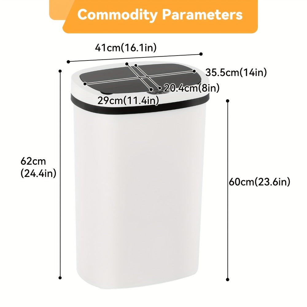 13 Gallon 50L Touchless Motion Sensor Trash Can for Kitchen and Home Office