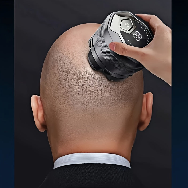 Head Shaver (6-Blade 1400mAh) for Bald Men in a USB-C Rechargeable Electric Razor Design with LED Display