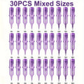 Disposable Tattoo Needles Mixed Size Sterilized RL RS M1 0.35mm – Safety Tattoo Needle Set for Tattoo Artists and Beginners, Body Art Supplies 30 40 100 Piece Bulk Pack