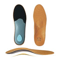 Leather Arch Support Insoles for Men & Women – Cushioned Latex Orthotic Shoe Inserts with Nylon Support for All-Day Comfort and Pain Relief