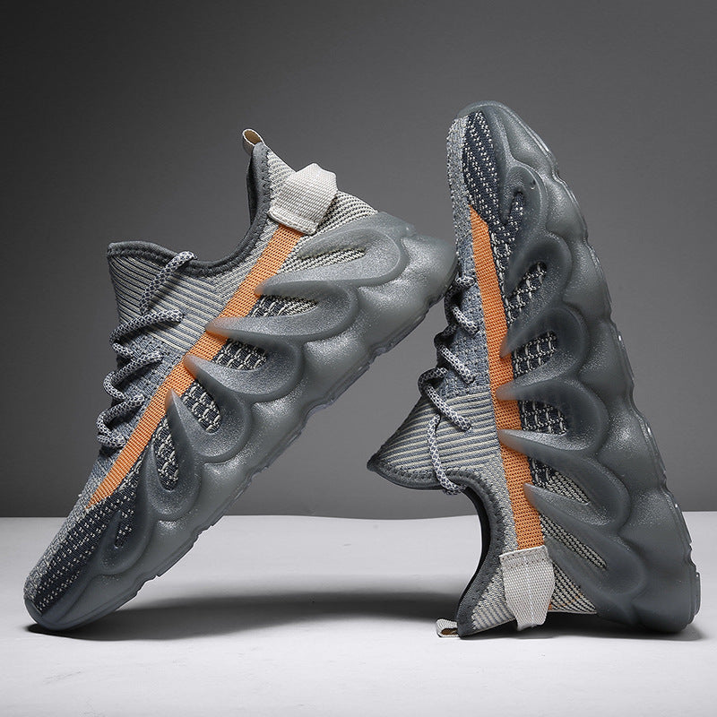 Men's Fashion Wave Sole Sneakers | Cool Sports Shoes for Everyday Wear