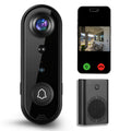 Video Doorbell Camera 1080P HD Wireless with Night Vision, Motion Detection, Two-Way Audio, Indoor Chime & Cloud Storage – 5200mAh Battery, 166° Wide Angle, 2.4GHz WiFi Smart Door Camera