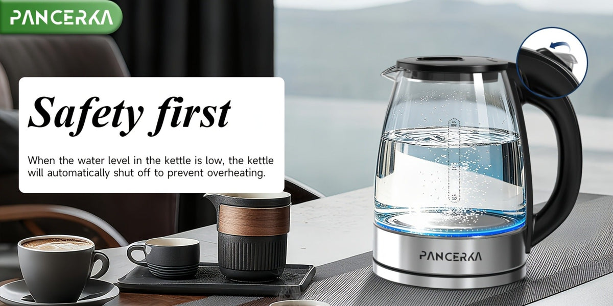 Electric Kettle 1000W BPA Free Auto Shut-Off Stainless Steel Fast Boiling Hot Water Kettle 1.7L Cordless Tea Kettle with Filter Boil-Dry Protection Black
