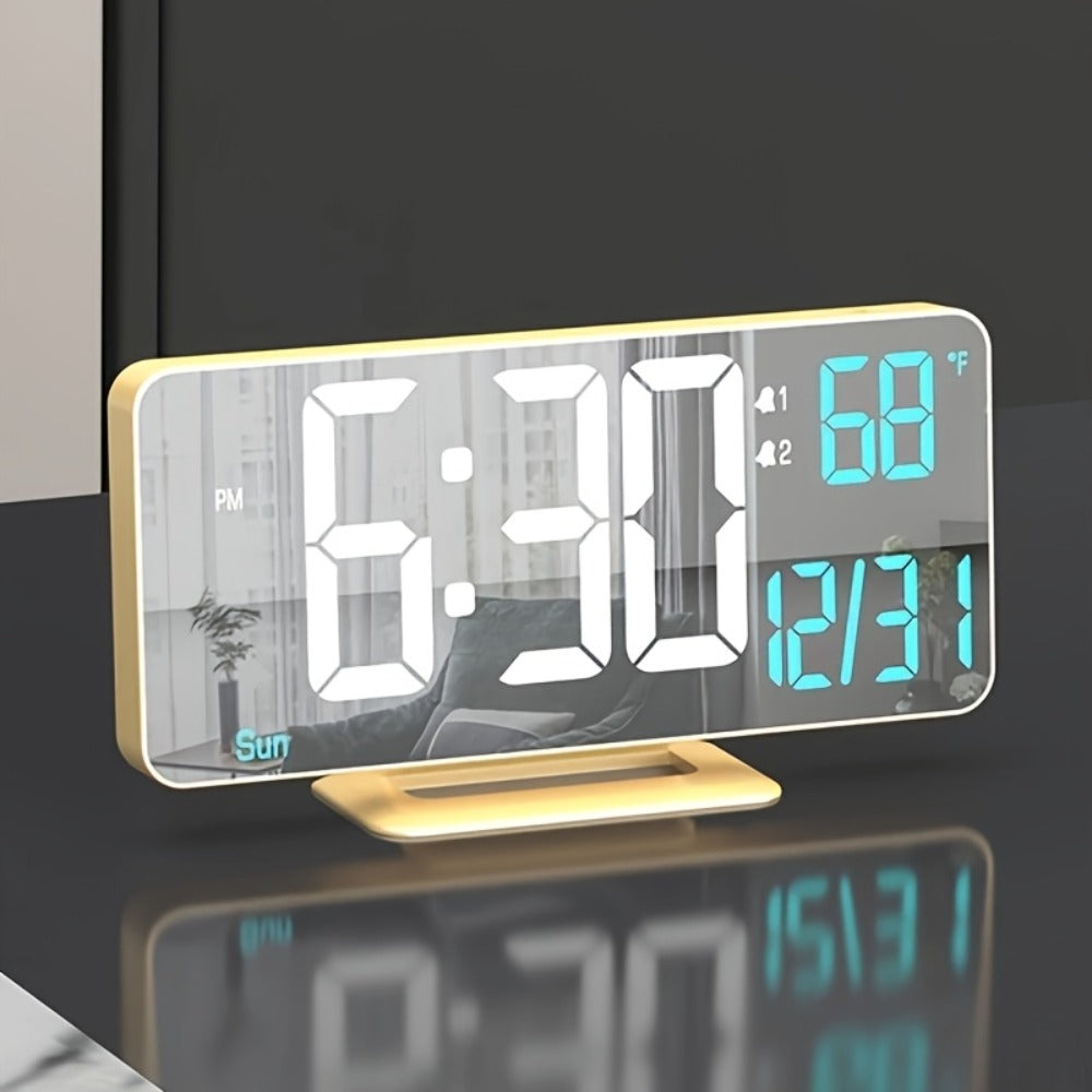 Alarm Clock with Dual Alarm and Dimmable LED Display for Bedroom