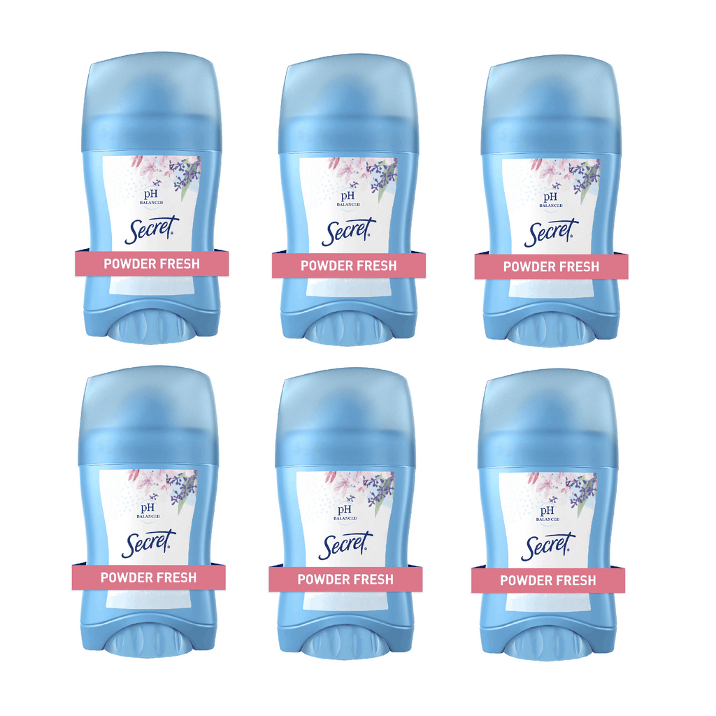 Antiperspirant Deodorant, Secret Powder Fresh 1.7 oz 6 Pack, Daily Underarm Protection for Women